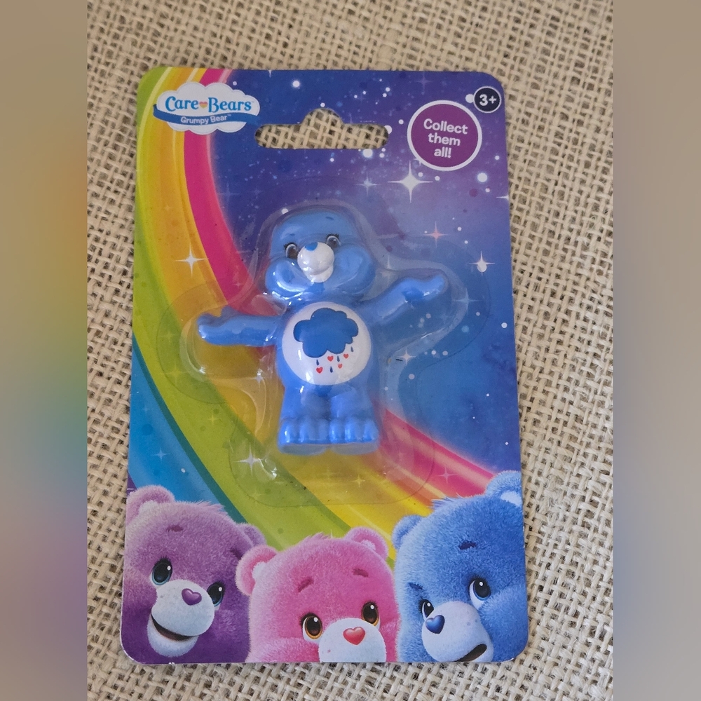 Care Bears - Grumpy Bear Blue  Mini 2" Figure NWT